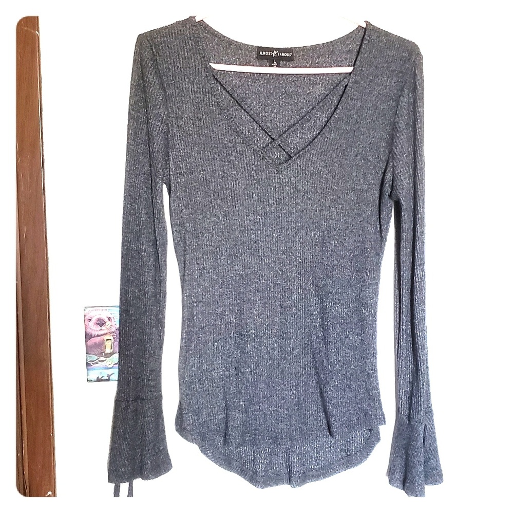 Almost famous Heather gray long sleeve
